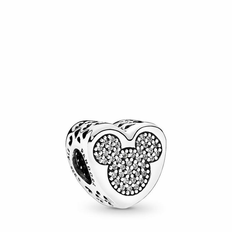 Pandora Disney Mickey & Minnie True Love Charm Ireland - Sterling Silver/Cubic Zirconia - 431562JMO